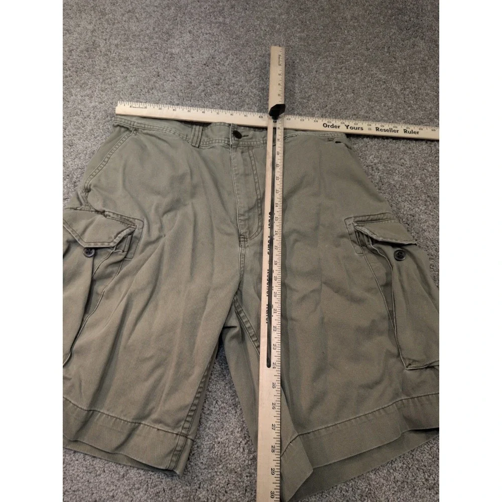 Polo Ralph Lauren Mens Olive Green Cotton Twill Cargo‎ Shorts Size 34 Utility
